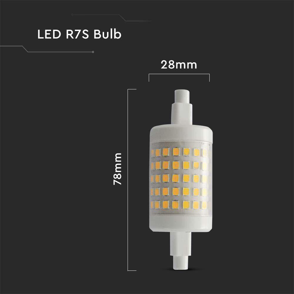 7W R7S Żarówka LED, Barwa:6500K, VTAC, SKU 212715