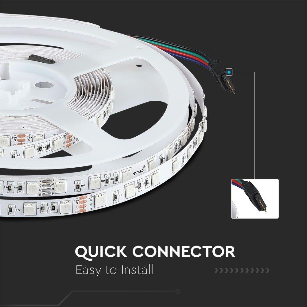 VT-5050-60 9W/M LED STRIP LIGHT 3000K 24V IP20 (5M/ROLL)(PRICE PER M)