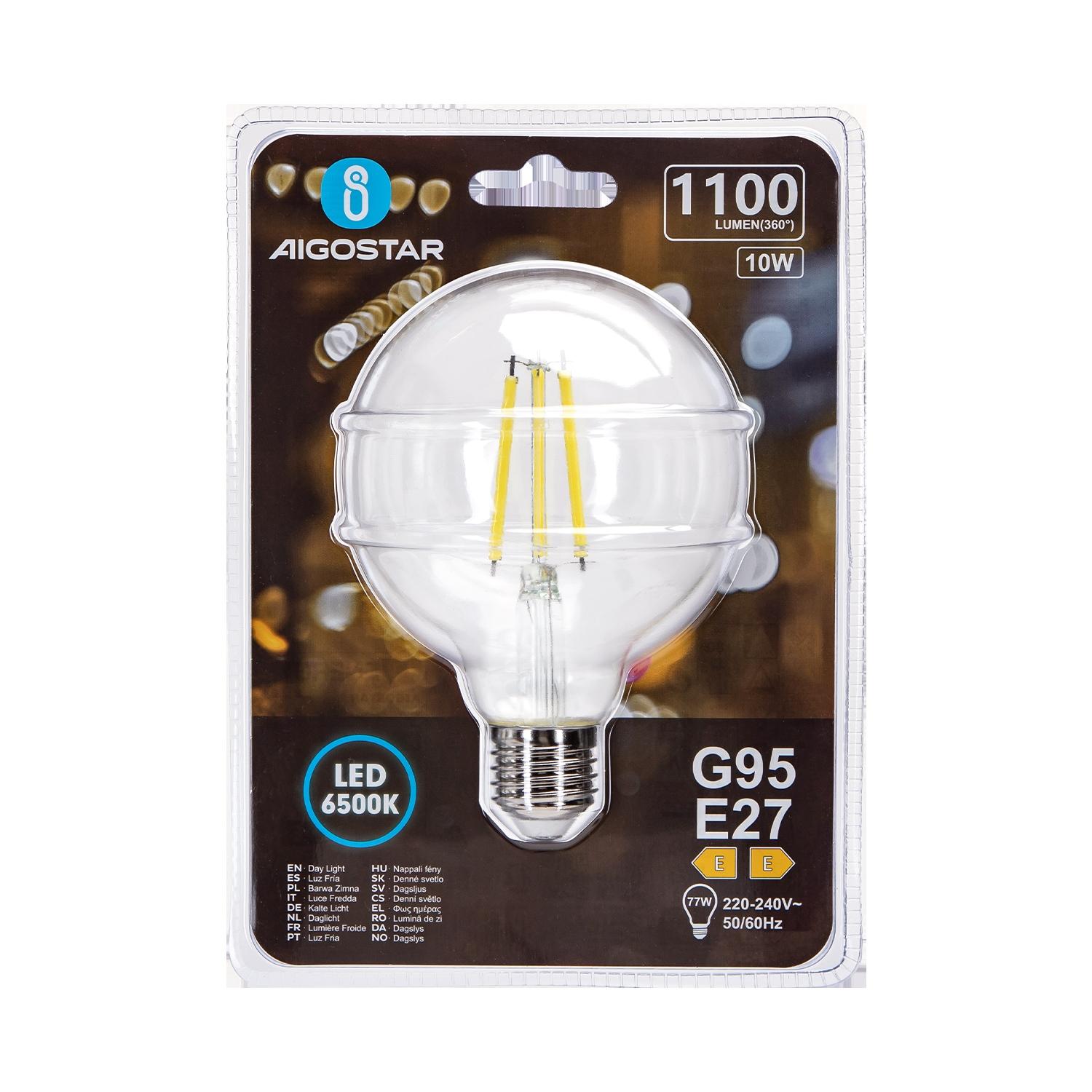 LED Filament Bulb (Clear) G95 E27 10W