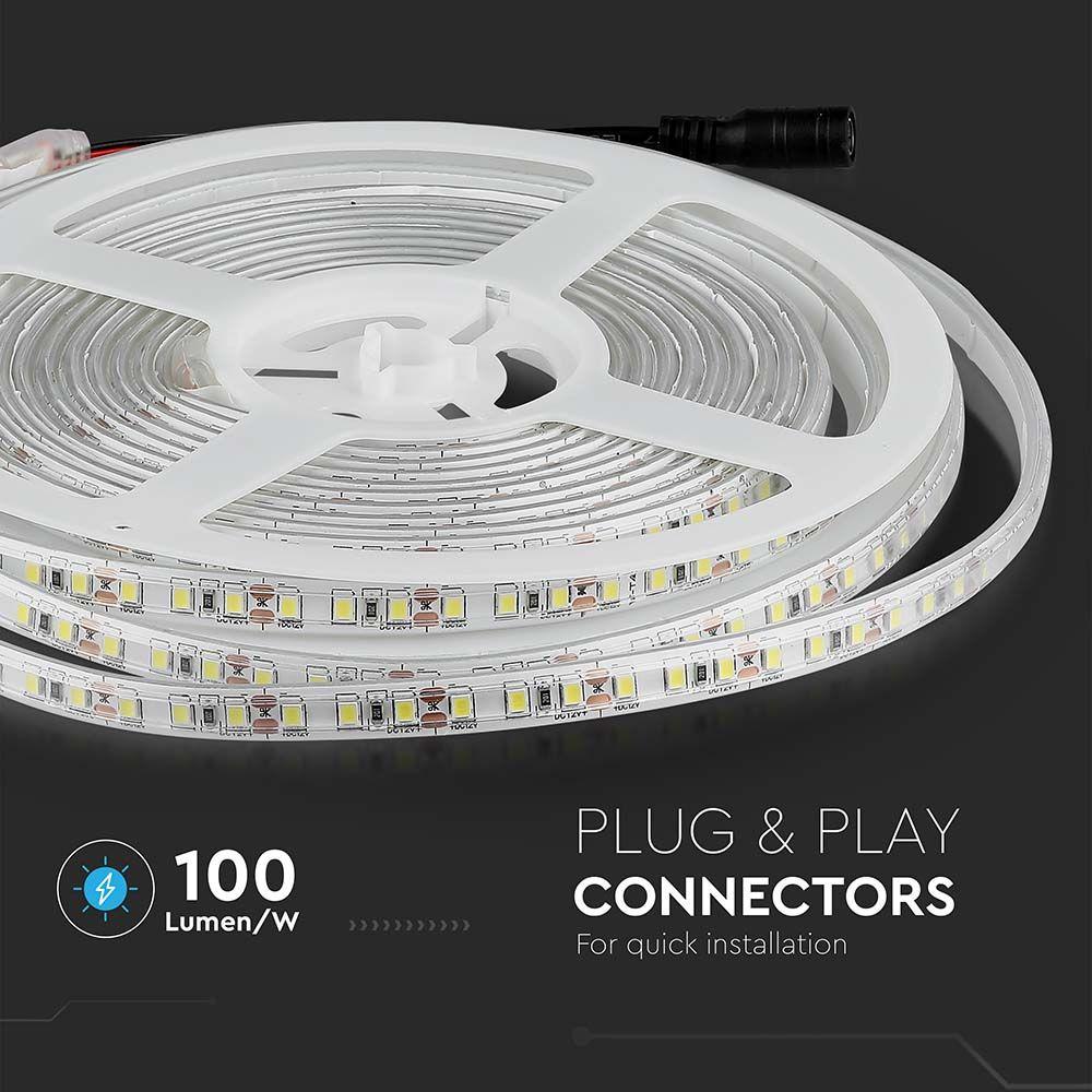 8W Taśma LED, Barwa:4000K, IP65, Rolka:5m, VTAC, SKU 212044