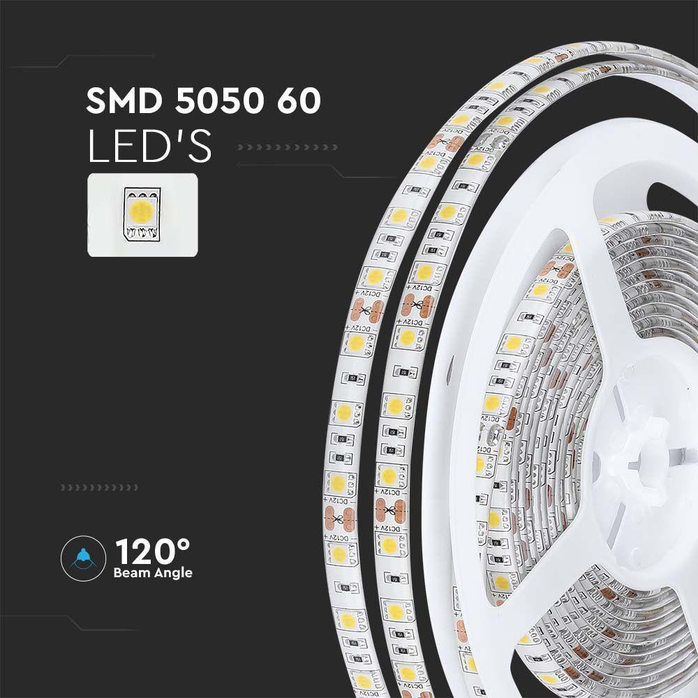 11W Taśma LED, Barwa:4500K, IP65 , Rolka:5m, VTAC, SKU 212150