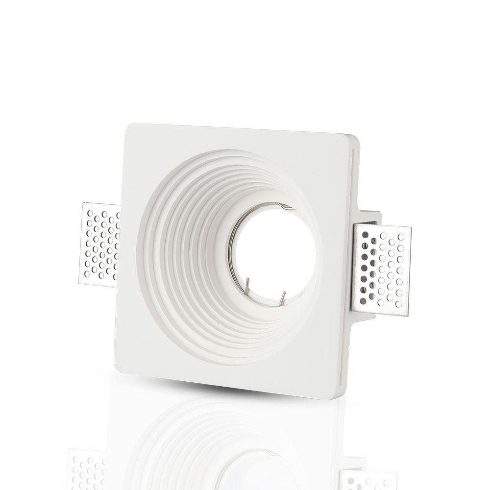 VT-867 GU10 GYPSUM RECESSED FITTING-WHITE-ROUND