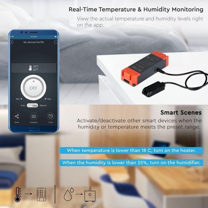 VT-5145 16A TEMPERATURE HUMIDITY SENSOR COMPATIBLE WITH ALEXA & GOOGLE HOME