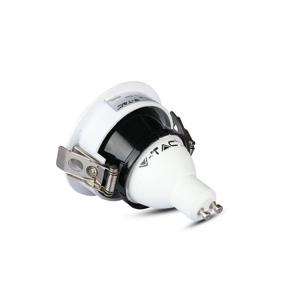 VT-873 GU10 FITTING ROUND-WHITE+BLACK