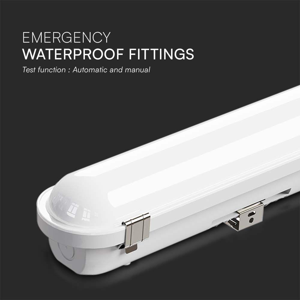 VT-41006ES 40W/50W/60W LED BATTEN FITTING SAMSUNG EMERGENCY SELF TEST 6FT 3IN1 IP65/IK10