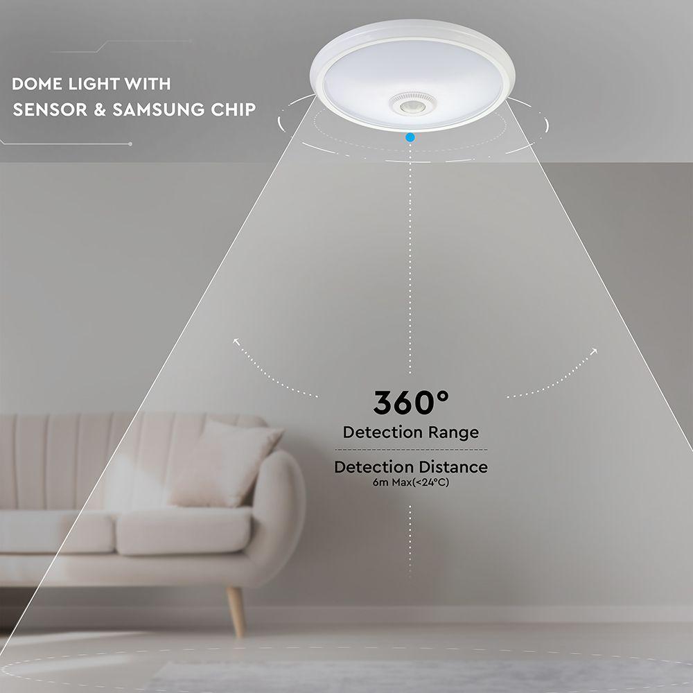 VT-13 12W LED DOME LIGHT SENSOR SAMSUNG CHIP 6400K