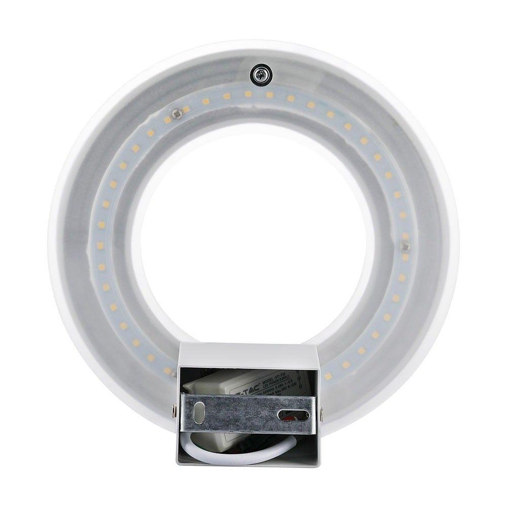 9W Lampa ścienna LED, Barwa:4000K, IP20, Obudowa: Biała, VTAC, SKU 8226