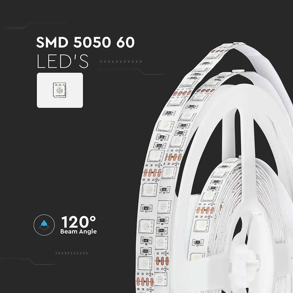 11W Taśma LED, Barwa: Czerwony, IP20, Rolka:5m, VTAC, SKU 212128