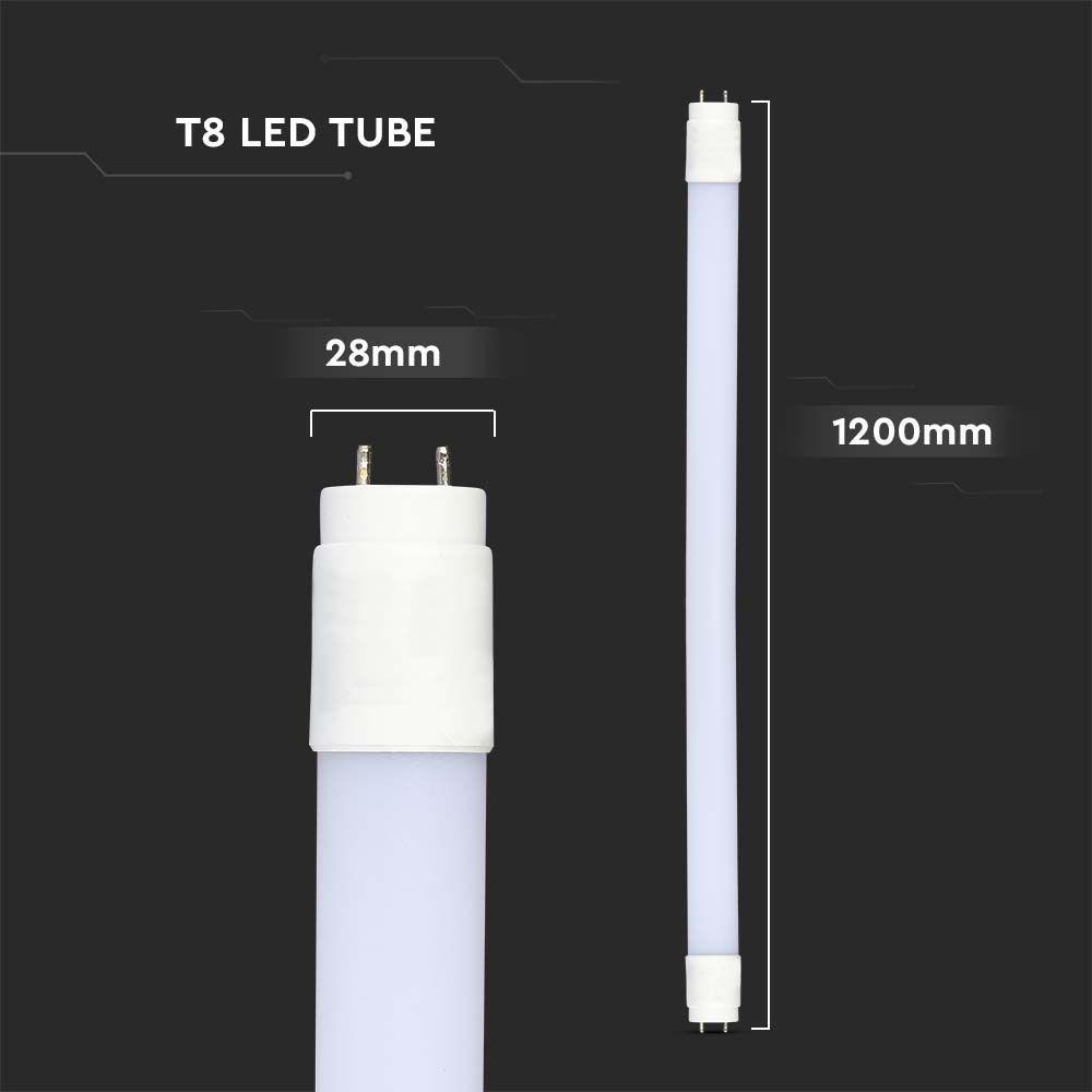 VT-121 18W T8 NANO PLASTIC TUBE-NON ROTATABLE 120CM WITH SAMSUNG CHIP 3000K