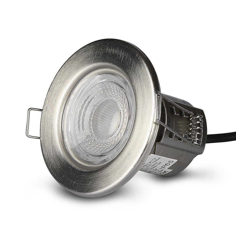 VT-885 5W SPOTLIGHT FIRERATED FITTING SAMSUNG CHIP 6400K -NICKLE DIMMABLE