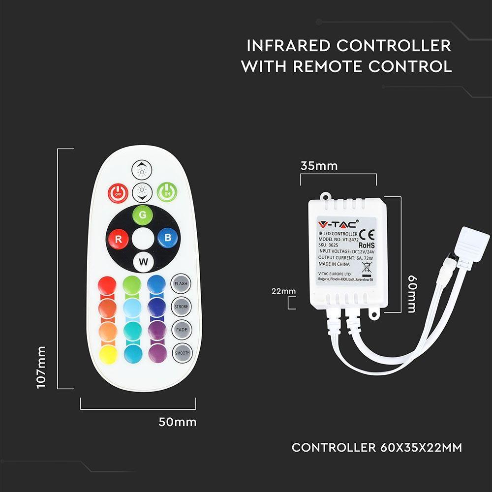 VT-2472 72W INFRARED CONTROLLER WITH REMOTE CONTROL 24 BUTTONS(ROUND)