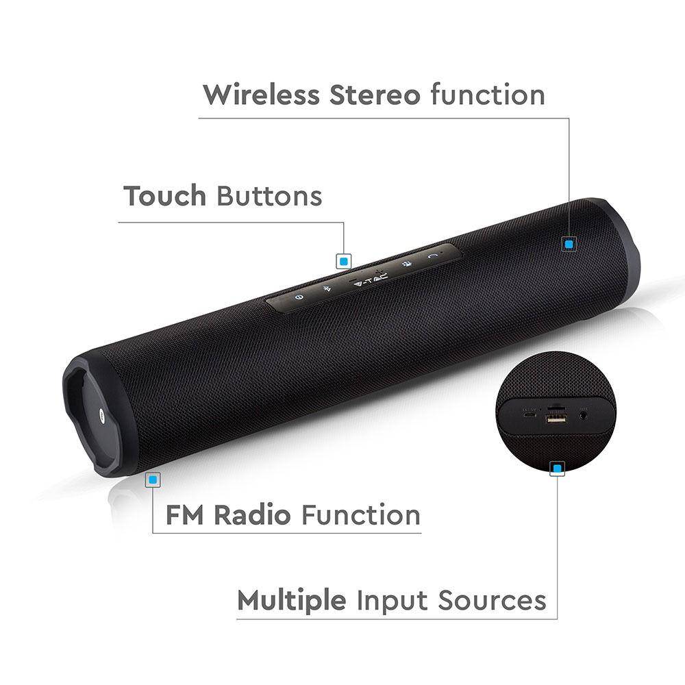 Głośnik bluetooth z funkcją TWS i FM, AUX/USB/Slot MICRO SD, 1200mAh, VTAC, SKU 7726