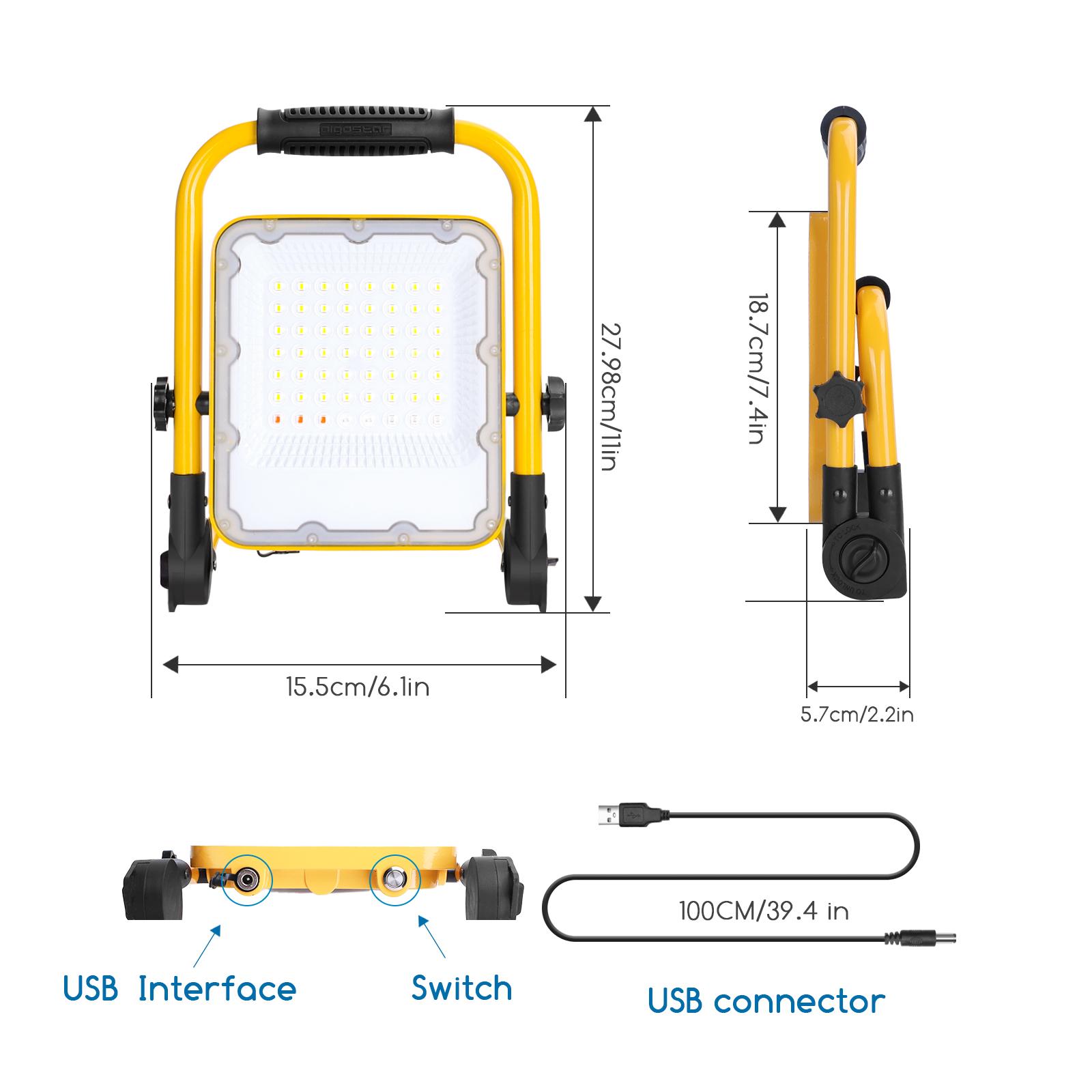 LED Rechargeable Floodlight 30W