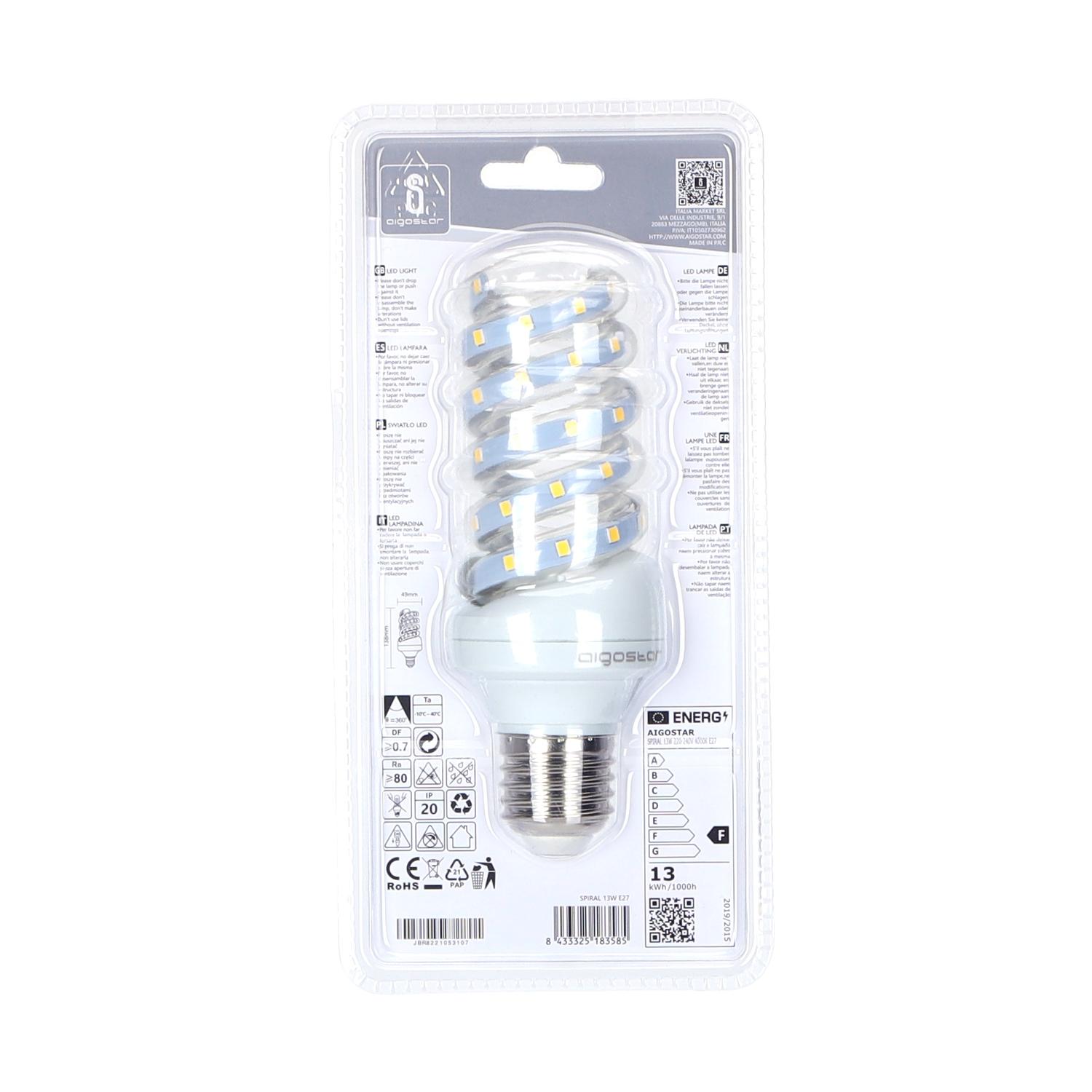 LED E27 13W Spiral tube