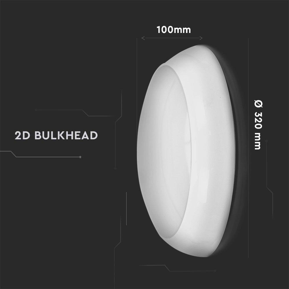 VT-16 15W FULL ROUND DOME LIGHT (MICROWAVE SENSOR) SAMSUNG CHIP 6400K