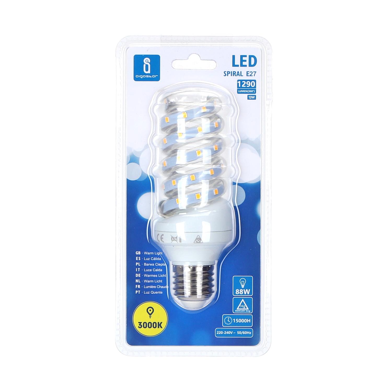 LED E27 13W Spiral tube