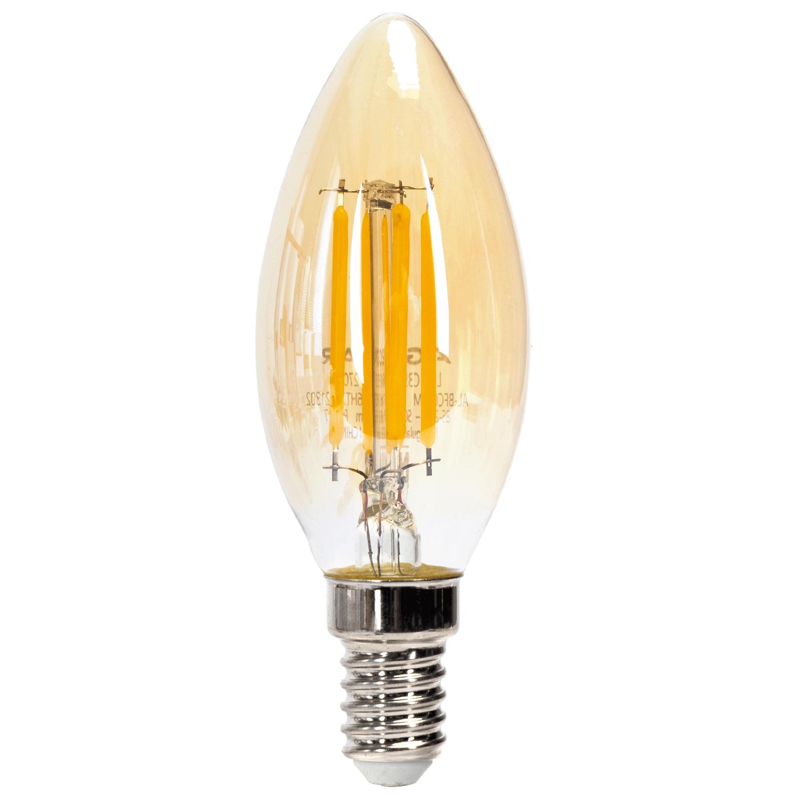 Żarówka LED Filament (Bursztynowa) C35 E14 6W