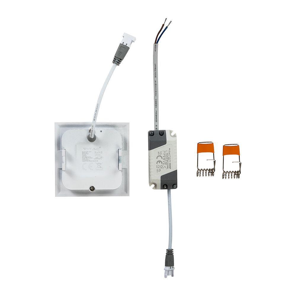 3W Panel LED, Barwa:3000K, Kwadratowa, VTAC, SKU 6295