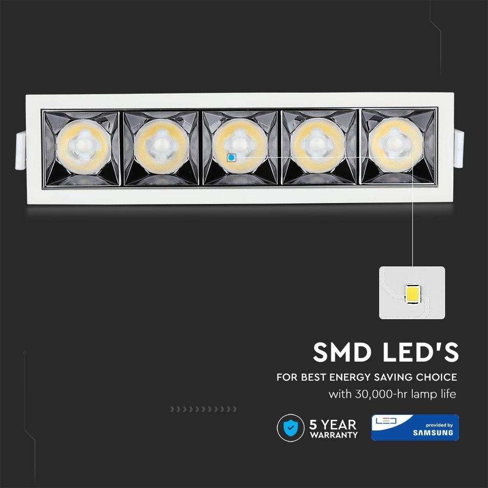 20W Oprawa wpuszczana reflektor LED, Chip SAMSUNG, Barwa:5700K, Kąt 12', VTAC, SKU 979