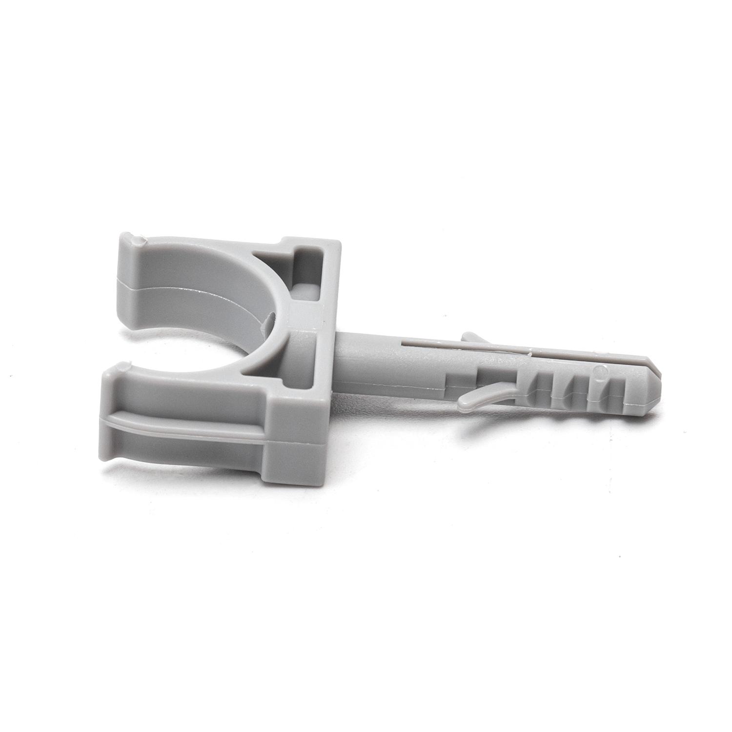 U-shaped PVC pipe clamp with expansion screw, Φ 20mm