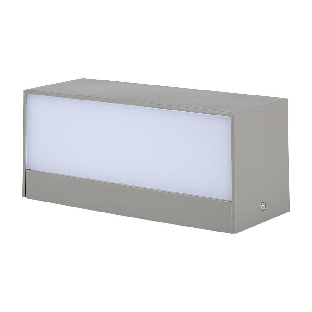 12W Lampa ścienna LED, Kierunek: Góra-Dół, Barwa:4200K, Obudowa: Szara, VTAC, SKU 218243