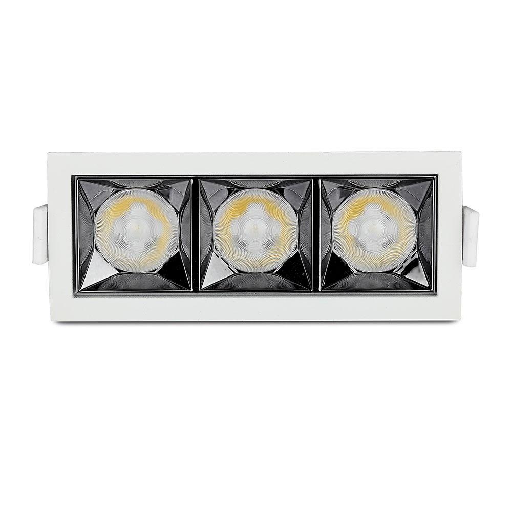 12W Oprawa wpuszczana reflektor LED, Chip SAMSUNG, Barwa:4000K, Kąt 12', VTAC, SKU 974