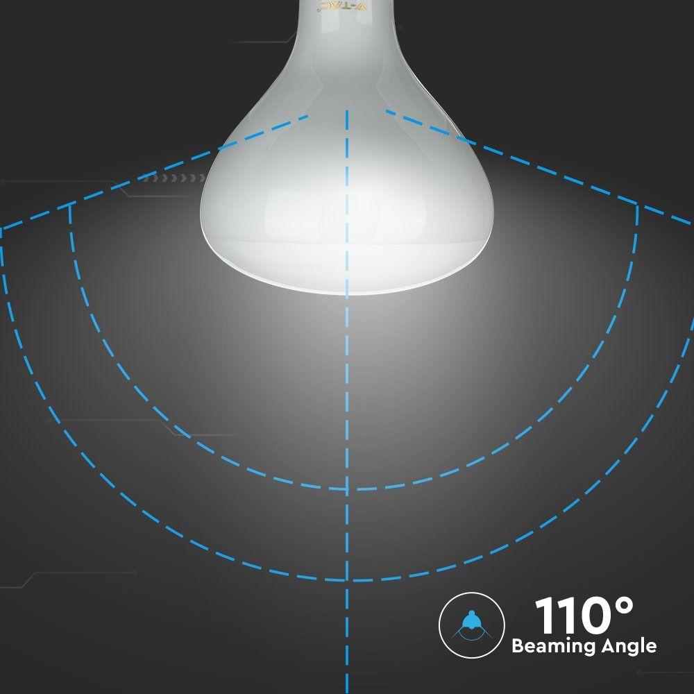 8W Żarówka LED Filament R125, Barwa:2700K, Ściemniana, Trzonek:E27, VTAC, SKU 7466