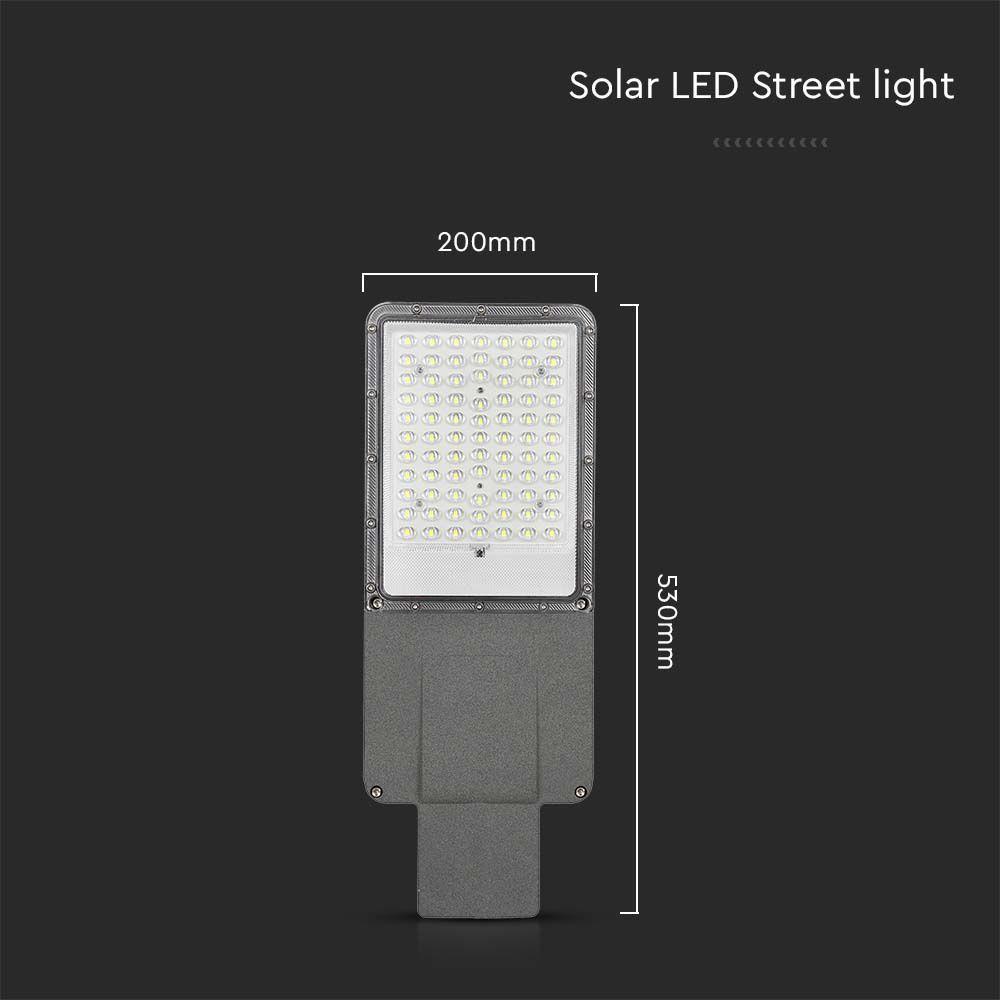 30W Lampa Uliczna LED Solarna,  Bateria: 60AH LiFePO4, Barwa: 6500K     , VTAC, SKU 10227