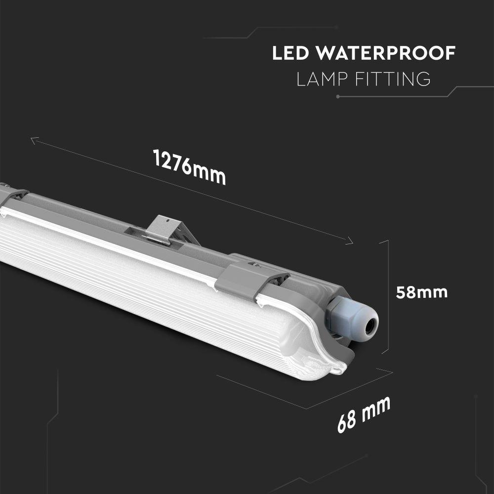 VT-6028 1X10W WATERPROOF FITTING (60CM) WITH LED TUBE 6400K IP65