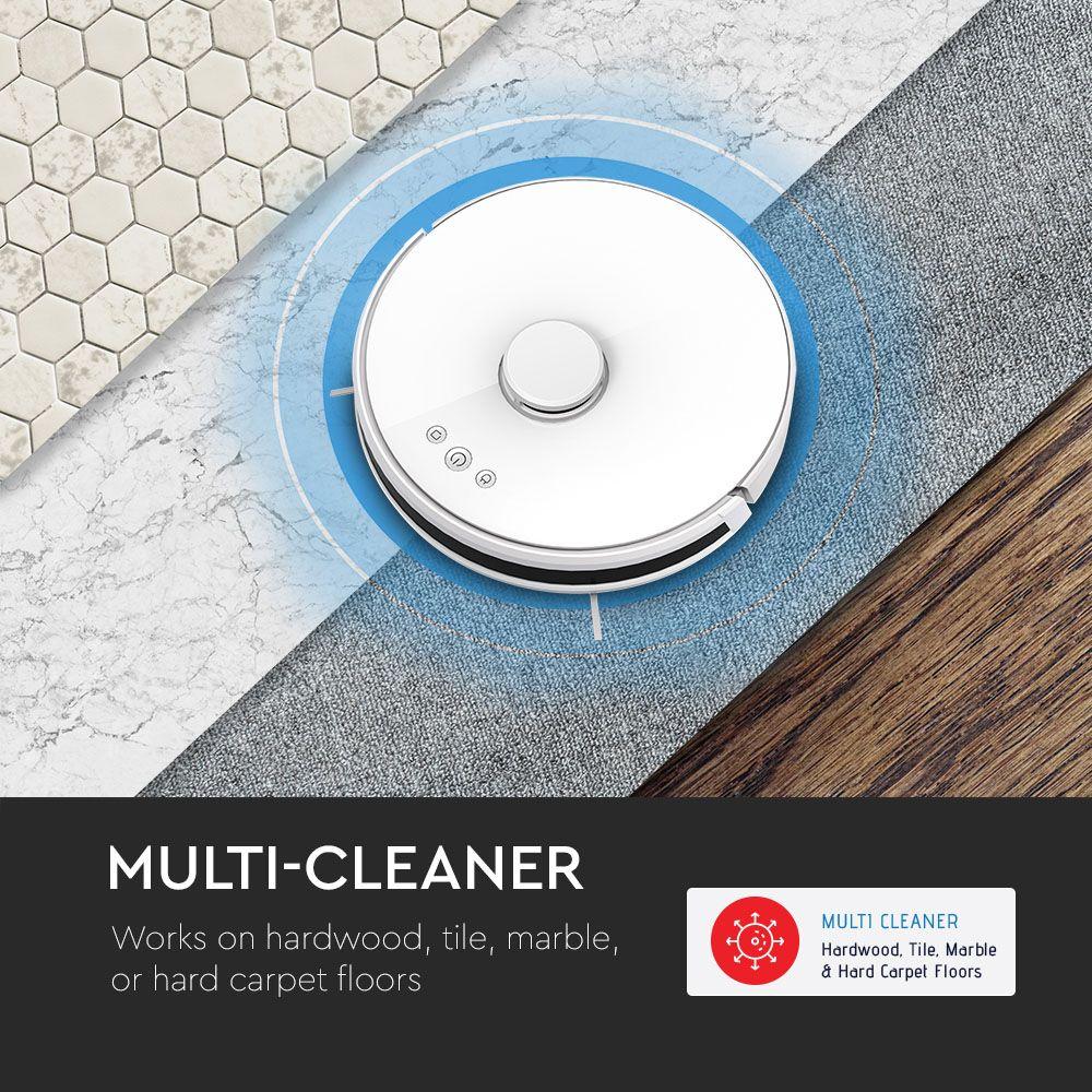 VT-5556 AUTO LASER VACUUM CLEANER COMPATIBLE WITH ALEXA & GOOGLE HOME-WHITE