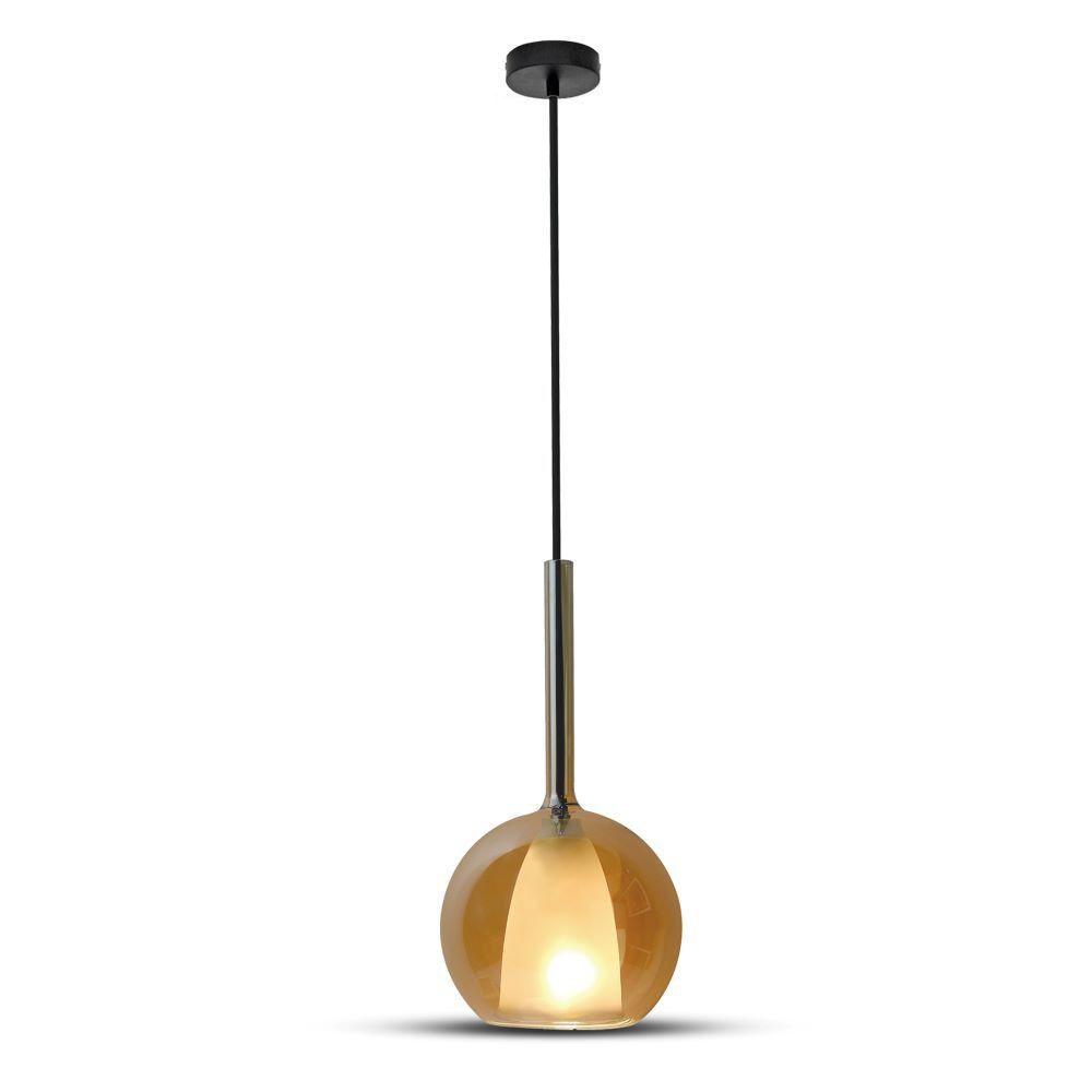 VT-7181 DOUBLE GLASS-AMBER+WHITE PENDANT LIGHT(E27) D:180