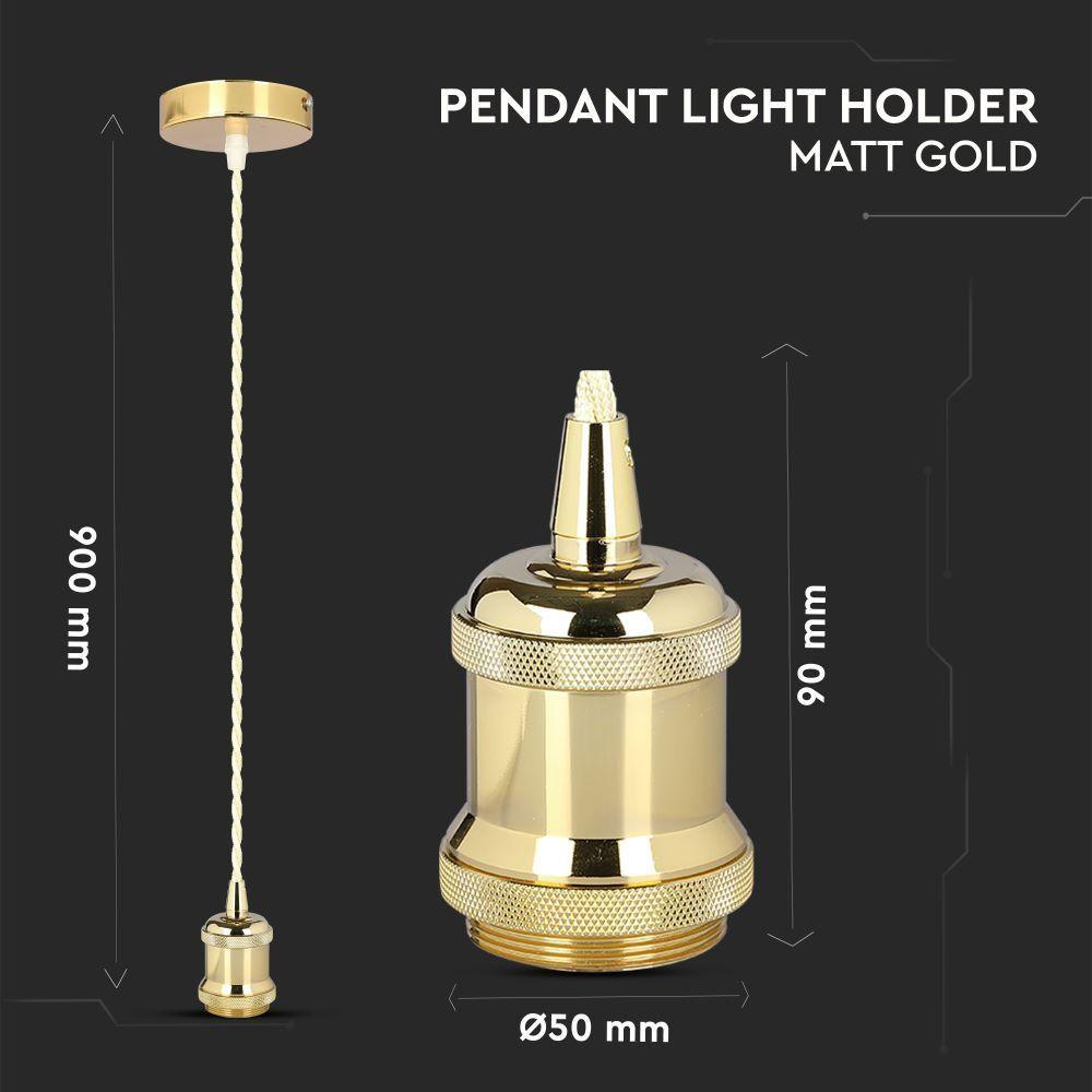 VT-7555 METAL PENDANT LIGHT-E27 HOLDER- MATT GOLD