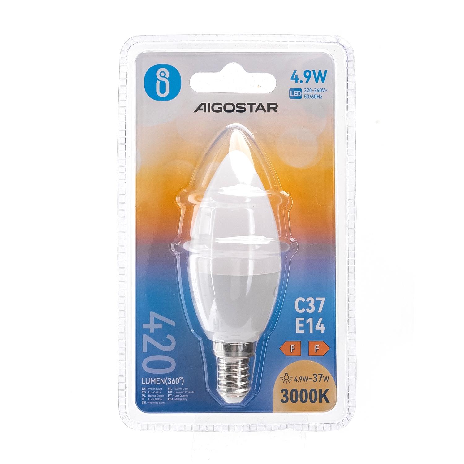 LED E14 4.9W C37