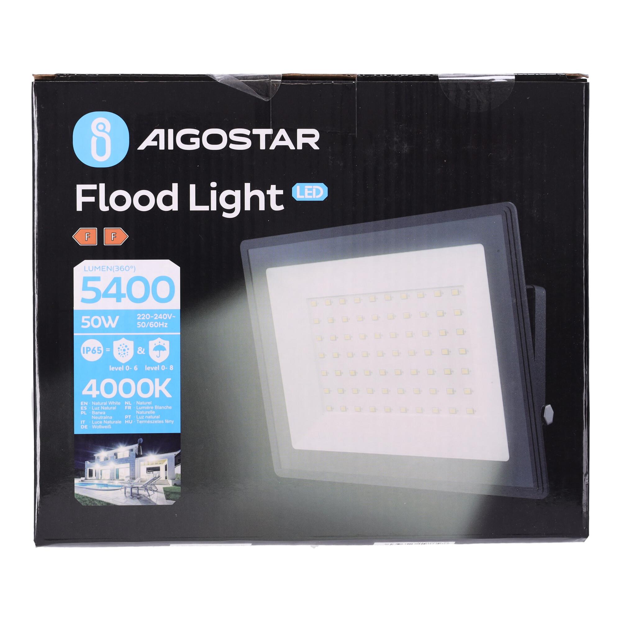 LED Slim Floodlight Black 50W (Die-casting)