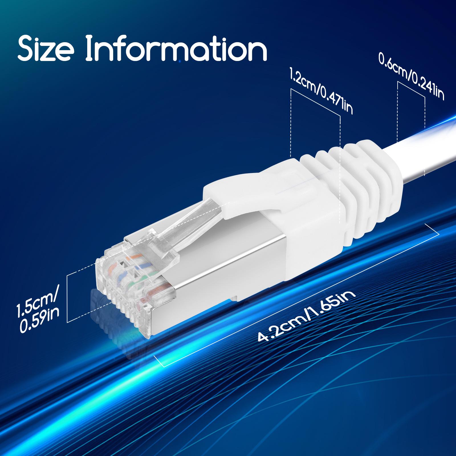 Kabel sieciowy CAT7 10 m biały