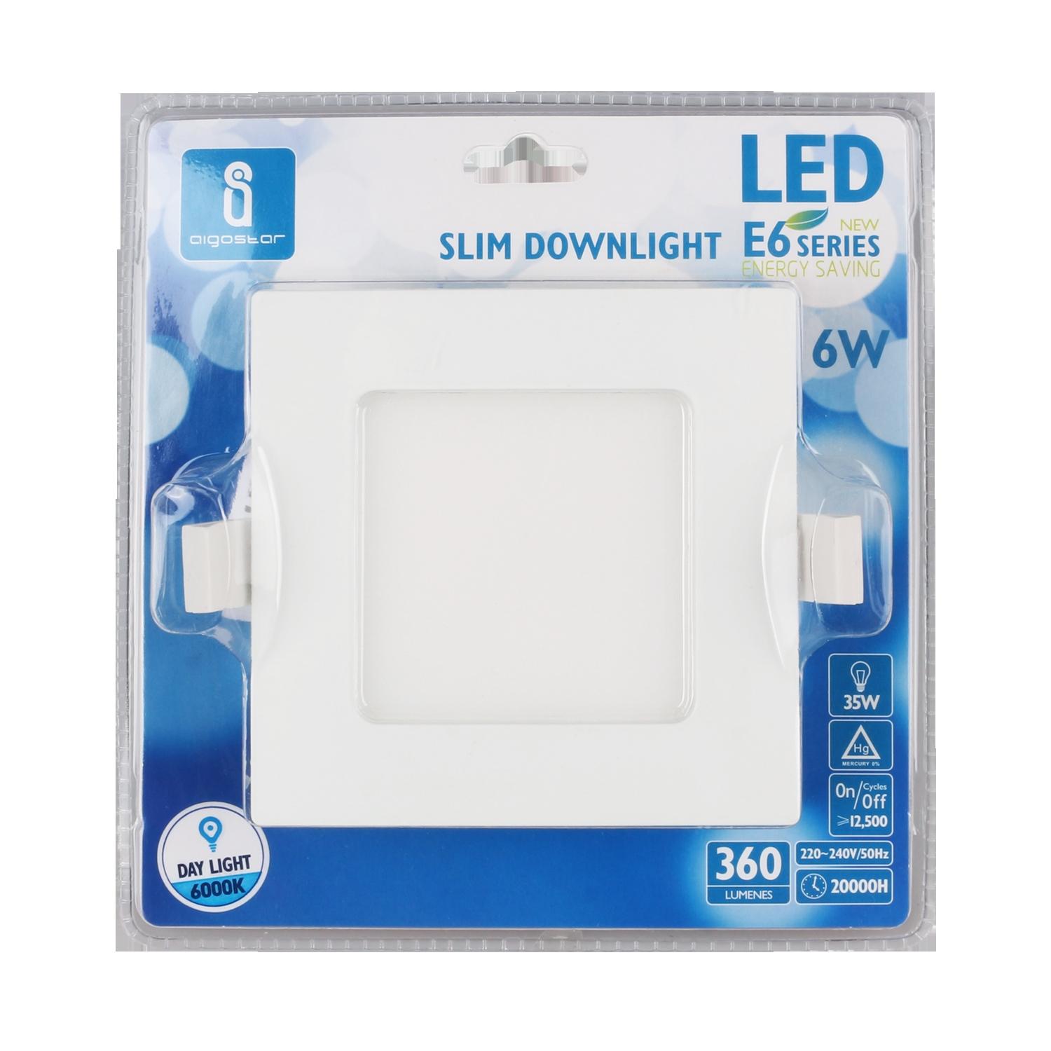 E6 LED Flush-mounted Square Downlight 18W White Light