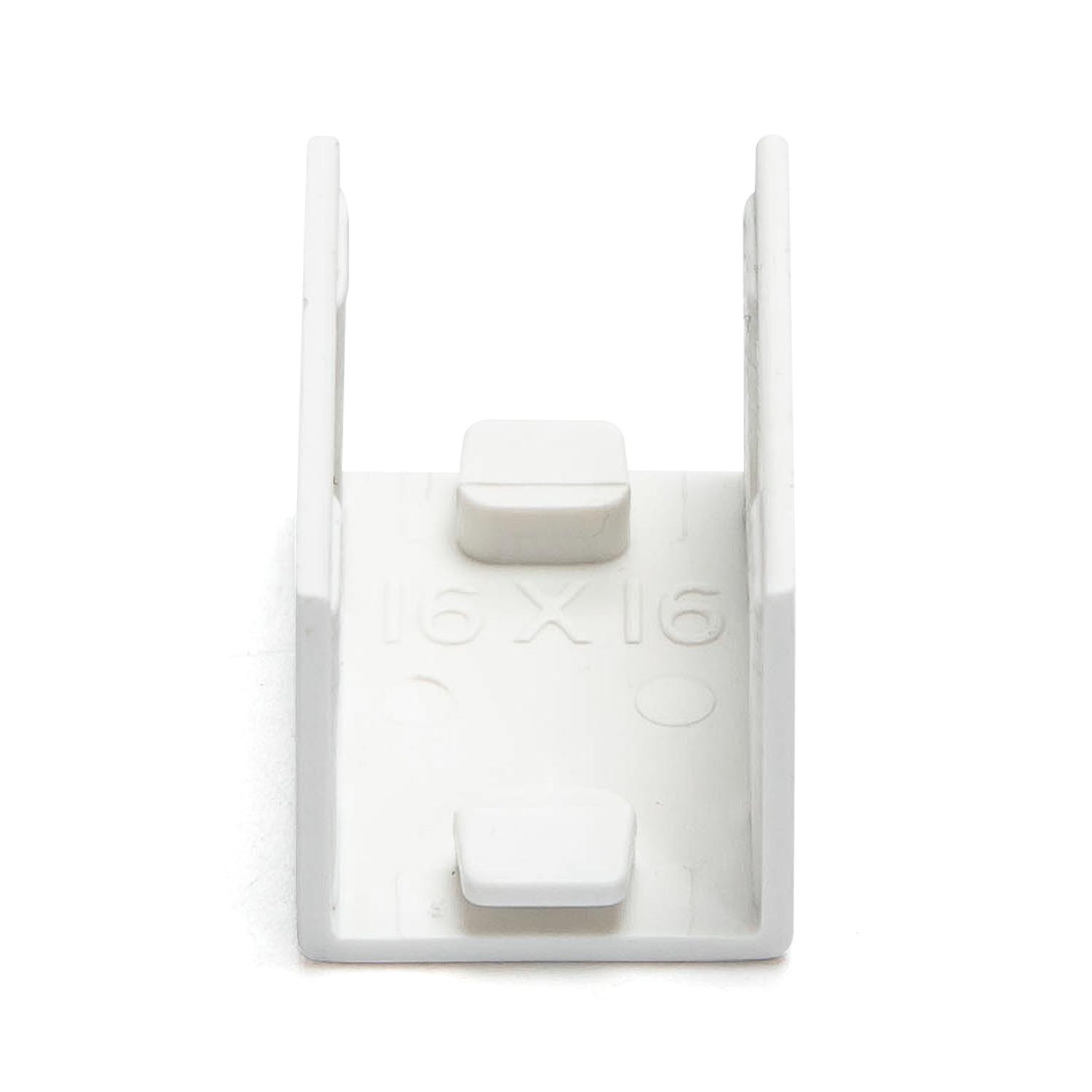 PVC Square Trunking Connector White 16*16mm 4pcs