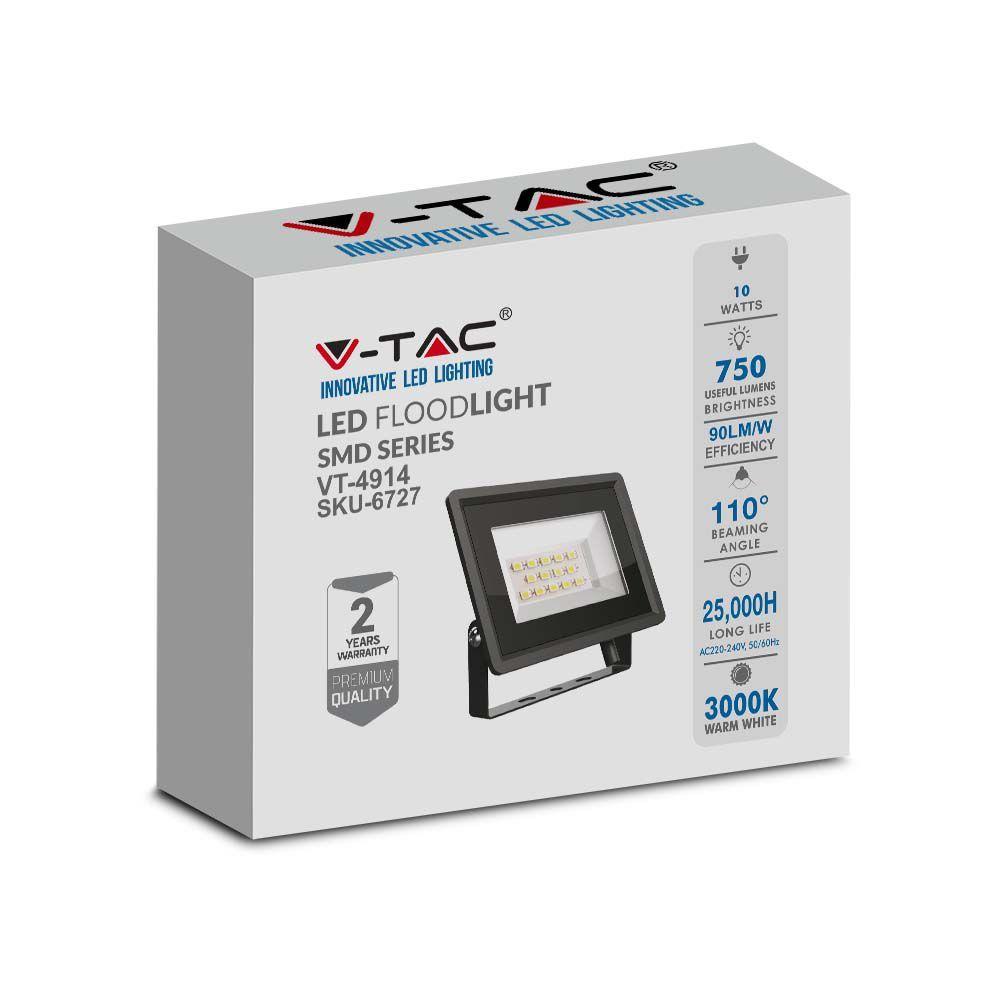 VT-4914 10W SMD FLOODLIGHT F-CLASS 3000K BLACK BODY