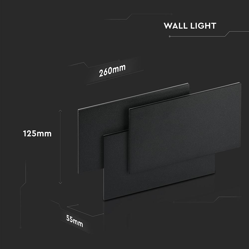 VT-712 11W LED WALL LIGHT 3000K IP20 BLACK BODY