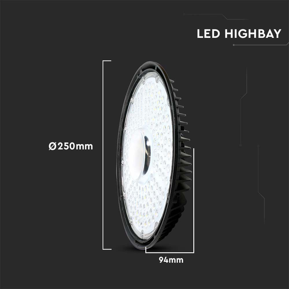 100W HIGHBAY LED, Chip Samsung, Barwa: 4000K, Wydajność: 140lm/w, 5 Lat gwarancji, Obudowa: Czarna, VTAC, SKU 2120319