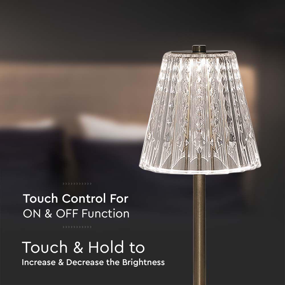 VT-1033 3W LED TABLE LAMP 3IN1 NICKLE SAND