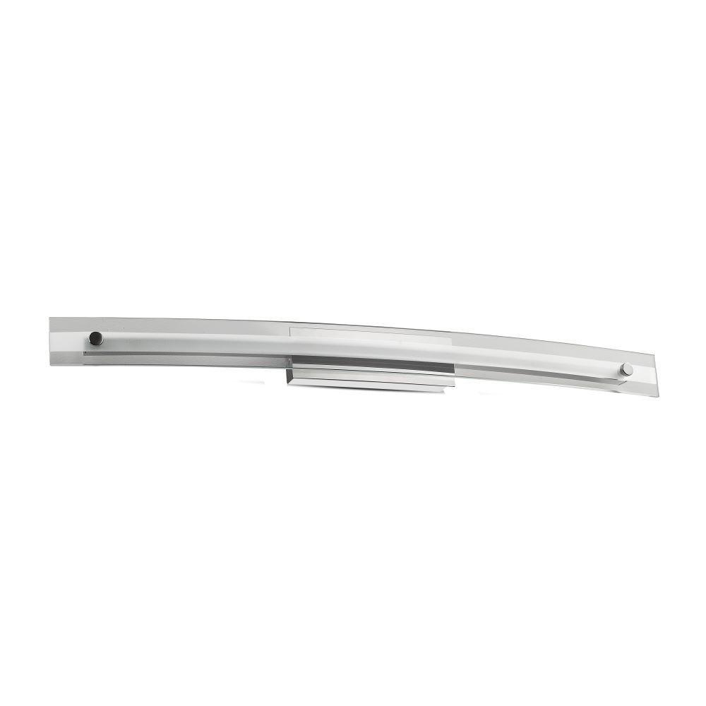 VT-7013 12W DESIGNER BEND GLASS WALL FIXTURE-CHROME 4000K D:685MM