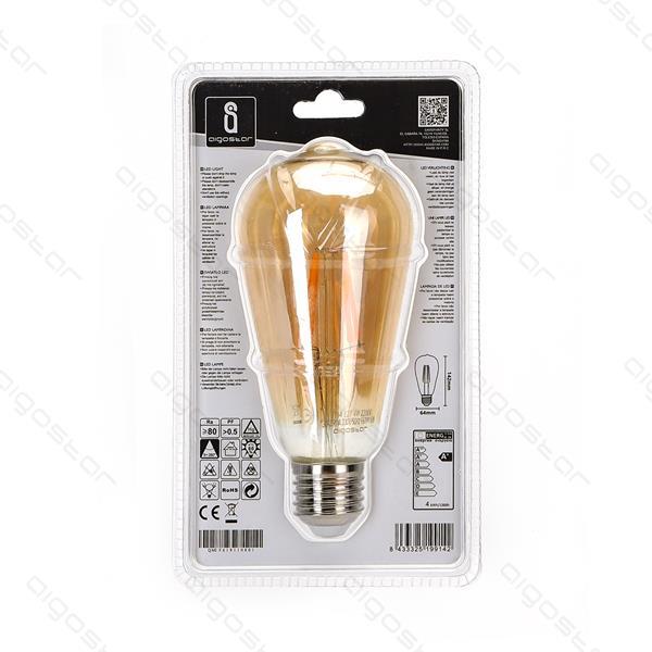 Żarówka LED Filament (Bursztynowa) ST64 E27 4W(4W,400lm,E27,2200K)