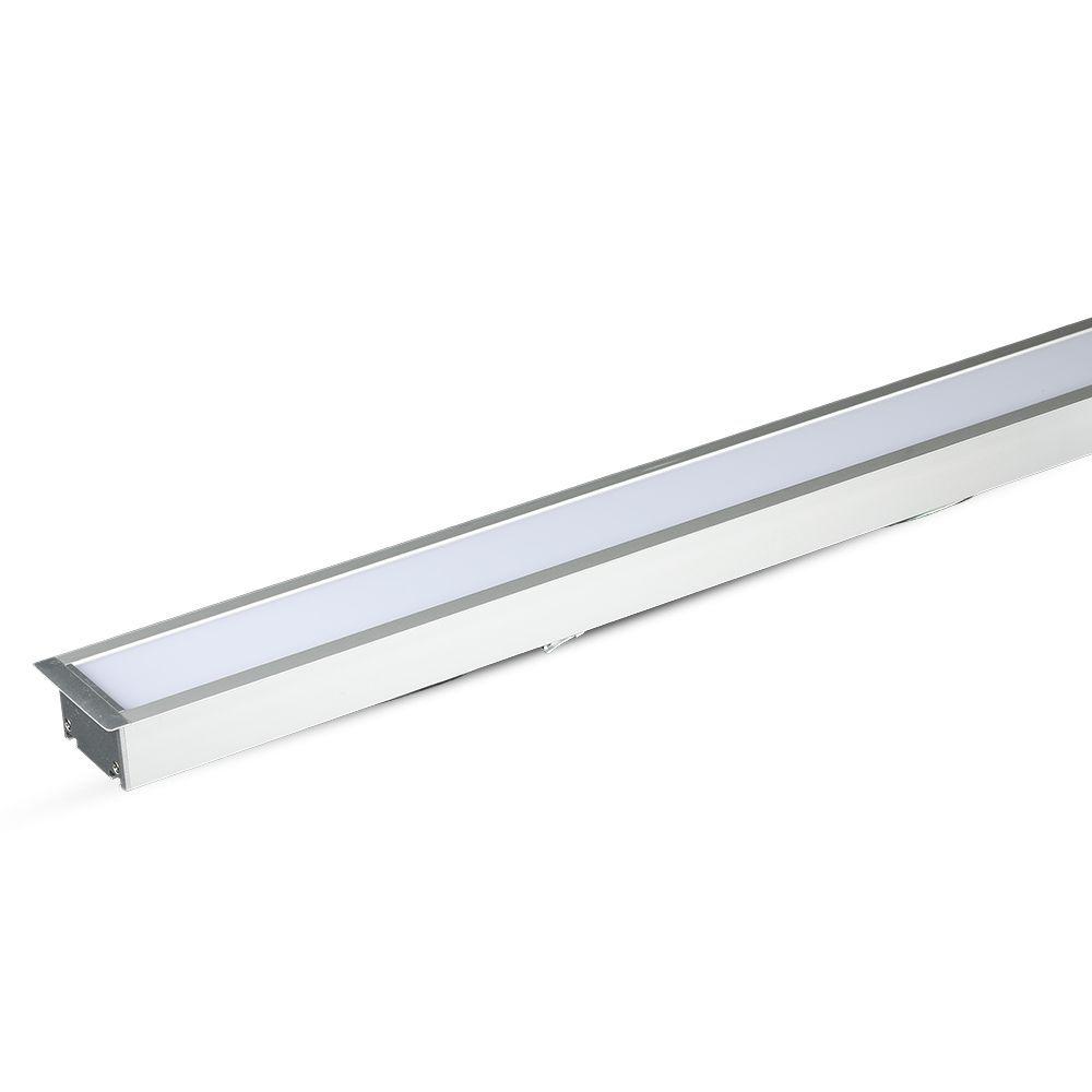 VT-7-41 40W LED LINEAR RECESSED LIGHT SAMSUNG CHIP 4000K 5YRS WTY SILVER BODY