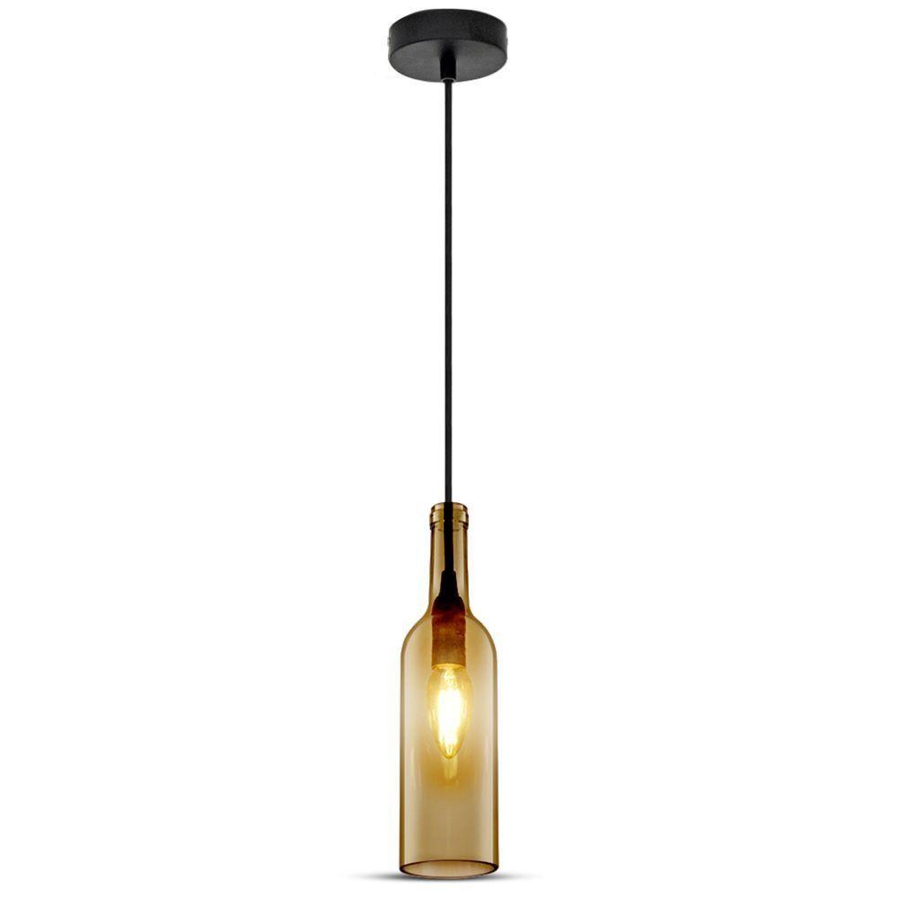 VT-7558 BOTTLE PENDANT LIGHT-E14 HOLDER-BROWN