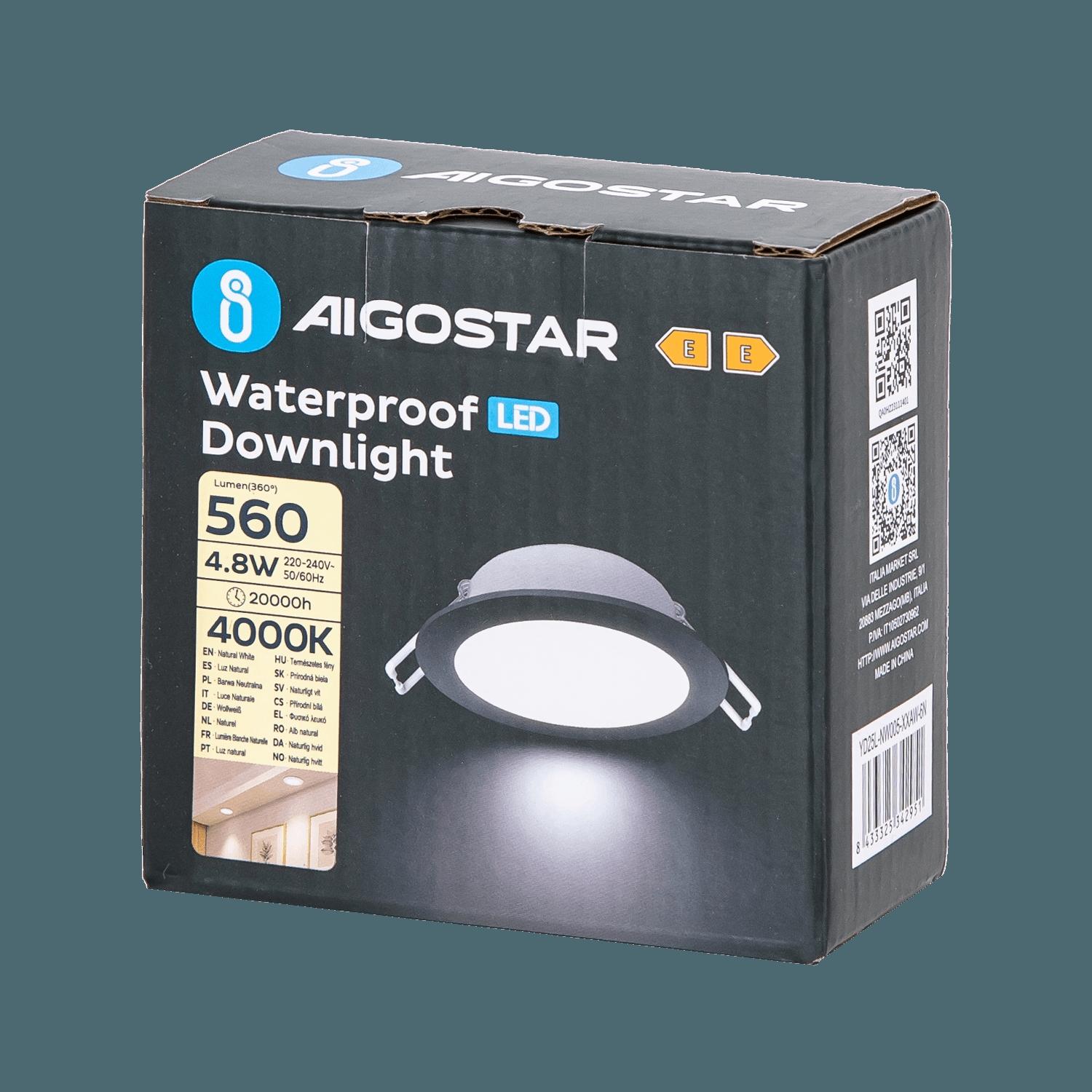 IP65 waterproof downlight 4.8W 4000K 1pc