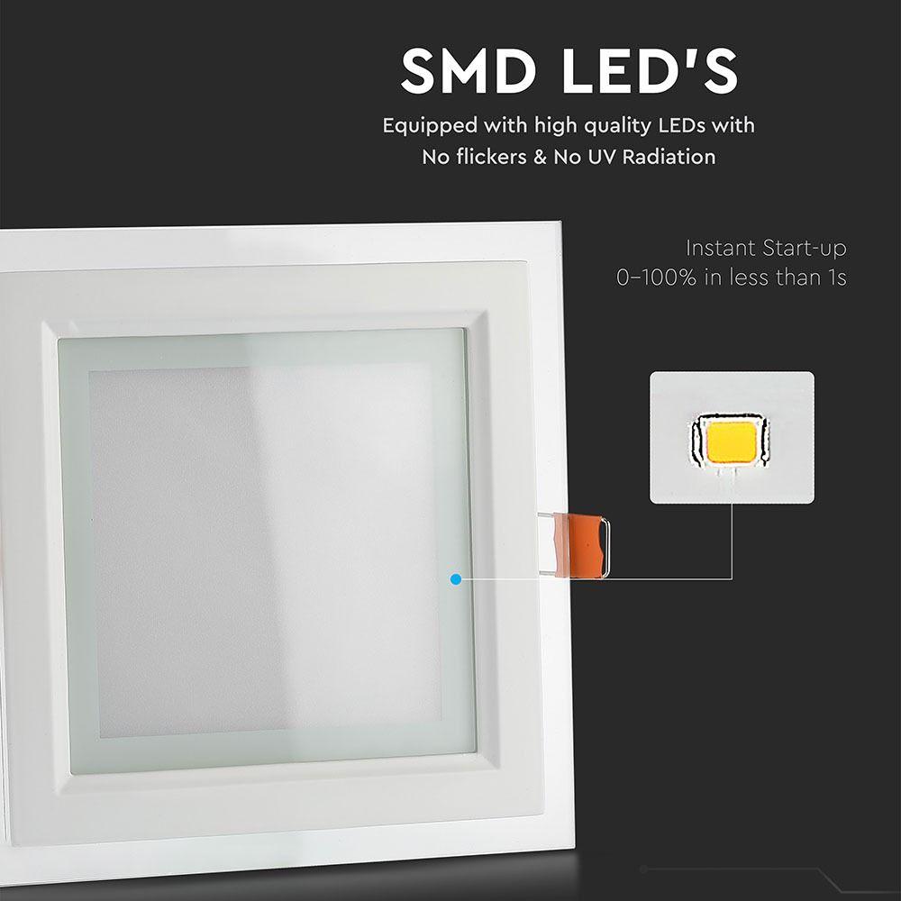 18W Panel LED, Barwa:3000K , Kwadratowa, VTAC, SKU 4746