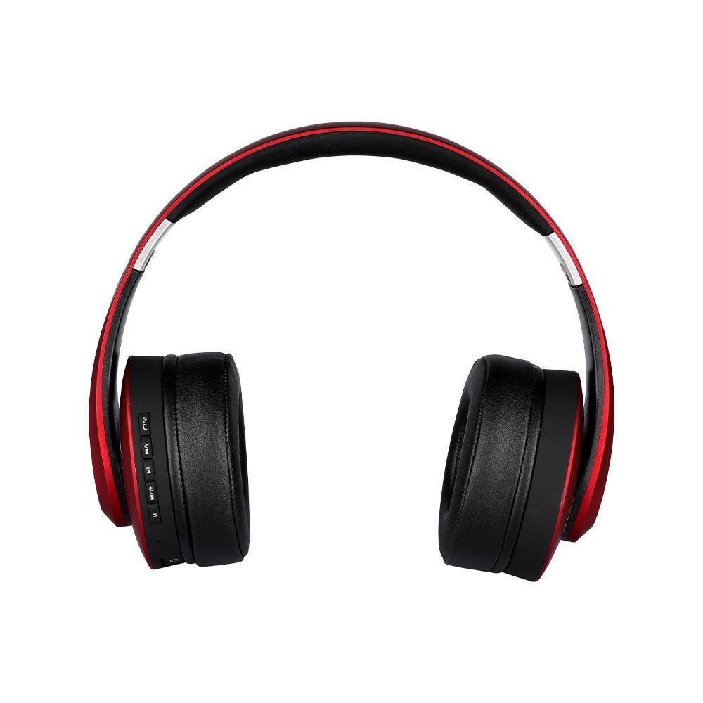 VT-6322 BLUETOOTH WIRELESS HEADPHONE WITH ADJUSTABLE HEAD-500mah-RED