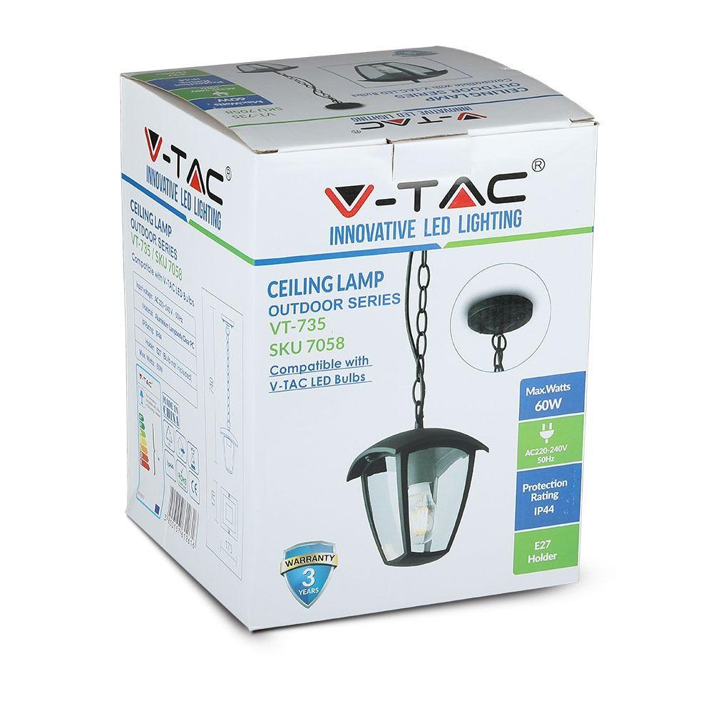 VT-735 E27 CEILING LAMP-BLACK