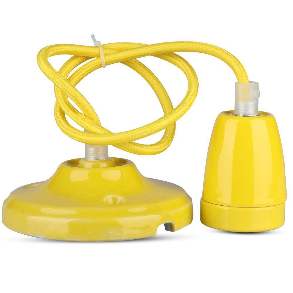 VT-7998 HIGH FREQUENCY PORCELAIN LAMP E27 HOLDER-YELLOW